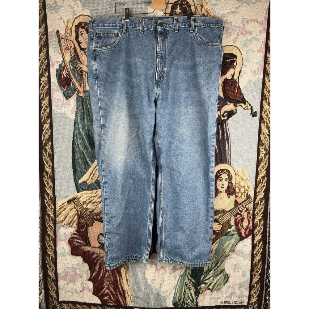 Carhartt Relaxed Lined Fit Denim Jeans Mens Size 44x29 Blue Baggy Wide-Leg